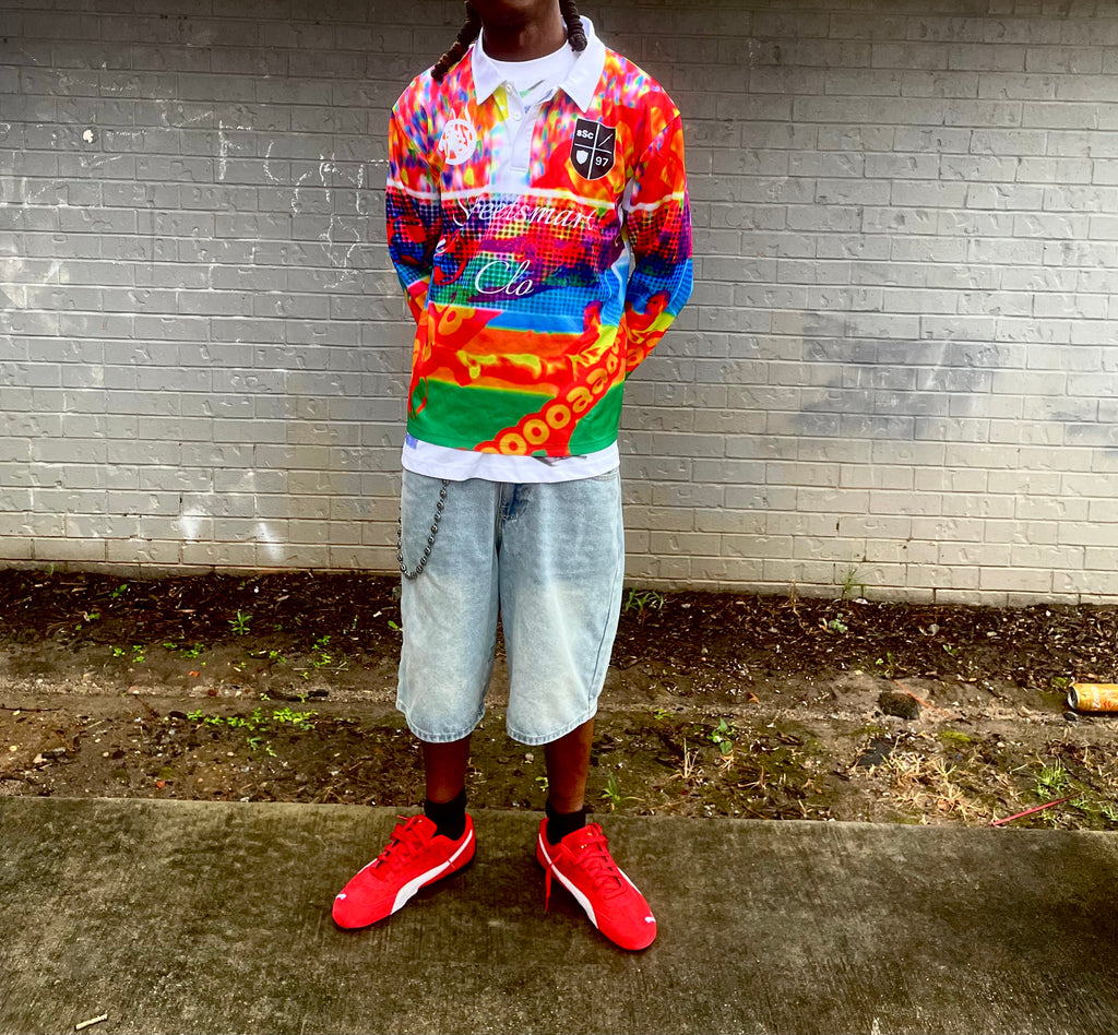 Long sleeve soccer jersey